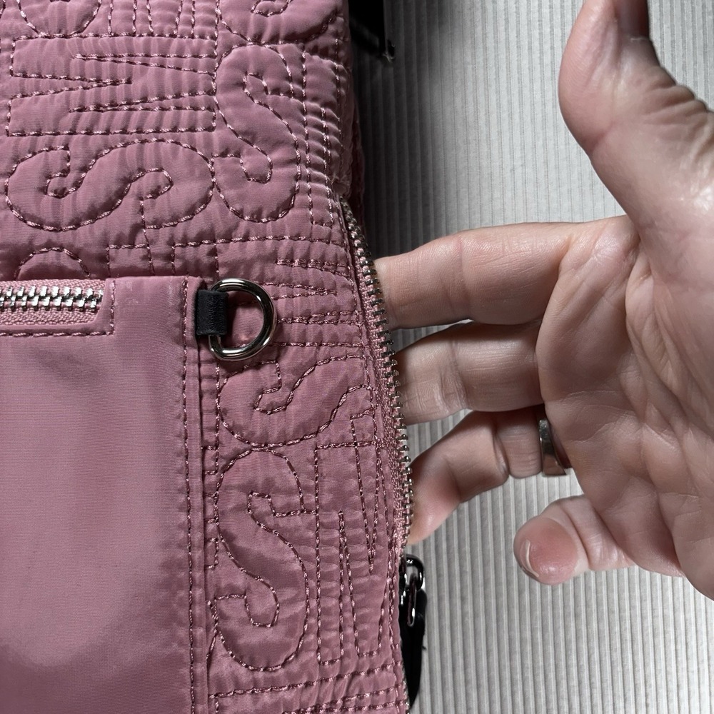 Steve Madden Pink Soft Quilted Convertible Backpack - Picture 3 of 16
